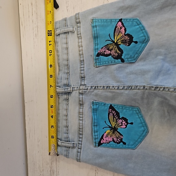 Shein Graphic 1999 Buterfly High Rise Skinny Jeans Size Medium - Picture 6 of 11